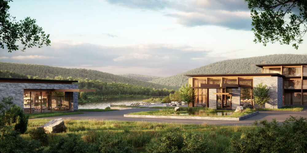 Exterior 3D Architectural Visualization and Rendering of Modern Resort