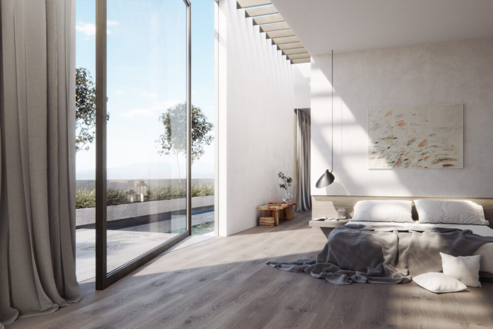 Interior 3D Architectural Visualization and Rendering of Modern Bedroom