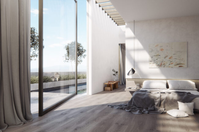 Interior 3D Architectural Visualization and Rendering of Modern Bedroom